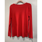 H&M LOGG By Womens Organic Cotton Tee Tight Fit Size XL Red Long Sleeve T-Shirt Photo 1