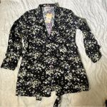 Scotch & Soda NWT Size L Black Yellow Floral Draped Blazer Belted Garden Girl Photo 11