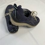 Clarks Blue and Tan Sneakers with Suede Texture Photo 2