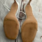 ZARA ALLIGATOR EMBOSSED WHITE STRAPPY HEELED SANDALS Photo 5