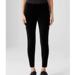 Eileen Fisher Stretch Velvet Knit Ankle Length Leggings Black Small Photo 1