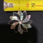 Alpaca Silver Mother of Pearl Inlay Star Brooch Photo 5