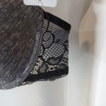 IZOD  Black White Grey Pepper T Shirt Bra Adjustable Lace Accented 34C Photo 2