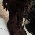 Calvin Klein Beautiful  suede fringe boot brand new cond Photo 0