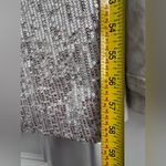 Maniju  silver sequin one shoulder Maxi dress L Photo 5