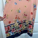 DVDN Floral Print Short Butterfly Cape Sleeve Knee Length Striped Dress Size XL Photo 7