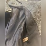 Karl Lagerfeld Tweed Pearl Blazer black & white Pockets size 8 Photo 12