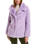 NVLT Lavender Faux Fur Bunny Jacket/Coat Purple Photo 1