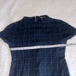 Theory  Dolman Shift‎ Short Sleeve Windowpane Knit Dress Size M Photo 2