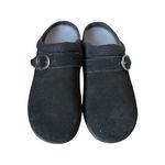 Spenco Womans Size 6B Ashley Black Suede Mule Clog Shoe Orthotic Comfort Neutral Photo 1