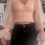 A.Peach Crop sheer top Photo 0