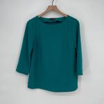 The Limited Teal Green 3/4 Sleeve Boat Neck Top Size S Photo 1