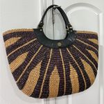 Tory Burch Runway Crescent Straw Large Weaved Bag Tote Purse Photo 1