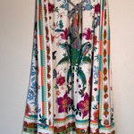 Rachel Zoe Tropical Floral Maxi Skirt Womens S Linen Blend Boho Summer Beach Photo 0