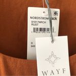 WAYF  Puff Long Sleeve Midi Dress in Rust NEW Photo 4