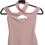 Nookie  Hollywood Midi Dress Blush Pink Off the Shoulder Cutout Choker XS New Photo 2