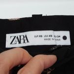 ZARA  Black Oriental Embroidered High Waist Wide Leg Trouser Pants Womens Size XS Photo 2