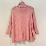 Loft Ann Taylor Turtleneck Sweater Women's Medium Pink Pockets Cotton Tunic Photo 6
