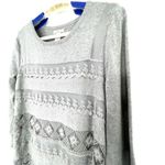 Sundance Knit Crochet Lace Sweater Dress Gray Women's Size Small Pullover Photo 4