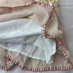 Chasing Unicorns L Cotton Babydoll Boho Embroidered Peach Top White Size L Photo 6