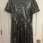 Ann Taylor Metallic  Silver Sequined Party Dress Size 8 New Photo 2