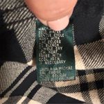 Ralph Lauren Lauren  Women’s M Black and White Plaid Flannel Full Zip Jacket Photo 7