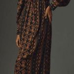 Farm Rio Printed V-Neck Tie Front Midi Dress, Size S Photo 0