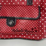 Disney Parks Minnie Mouse Handbag Red White Polka Dot Purse Black Barrel Bag Photo 1