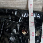 I am gia I.AM.GIA Nikole Faux Leather Pants Women XS Black Patent Shiny Slim Straight Photo 9