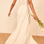 Reformation Hollyhock Champagne Satin Gown Photo 3