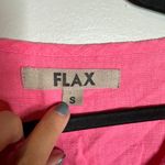 Flax  pink linen cropped button down top Photo 2