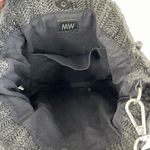 Most Wanted MW Crossbody Bag Woven Style Wood Handle Bag Adjustable Strap Black Photo 10