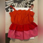 TCEC Ruffle colorful thin strap blouse Photo 0