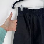 J.Crew  Women's Linen Blend Scalloped Hem Paper Bag Waist Skirt Black Size‎ 2 Photo 3