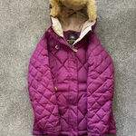 Women’s 686 ultra warm winter coat purple fur lined hood Small Photo 0