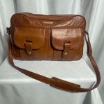 Samsonite Travel/Messenger Bag Brown W/ Gold Accents Unisex 1970’s Vintage Photo 0