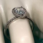 10K W/Gold Quartz Teardrop Halo Ring Gold Photo 4