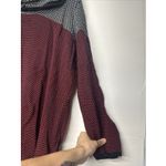 Calvin Klein  Women's Sweater 1X Red Black Knit Cowl Neck Pullover Plus Size Photo 3