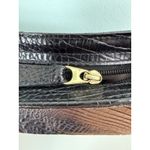 Brahmin  black Anytime Mini Melborn Croc Leather Shoulder Bag Hobo Luxury Photo 6