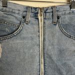 CARMAR Sierra Beatrice zip front denim skirt size 29 light wash distressed Photo 4