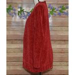 Simply Noelle Ladies Dark Red Open Front Chenille Cardigan Sweater Size 8-10 Photo 4