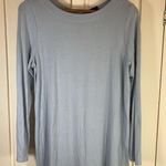 J Jill Wearever Collection Dress Medium Blue Long Sleeve Stretch‎ Casual READ Photo 0