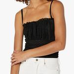 BCBGMAXAZRIA NWT BLACK TULLE BODYSUIT W/ADJUSTABLE STRAPS &SNAPS IN CROTCH SZ LG Photo 2