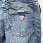 Guess Vintage Jeans Distressed Denim Overalls Medium Wash Straight Leg Size 26 2 Photo 9