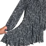 ZARA  Black and White Patterned Long Sleeve Dress,Size S Photo 7