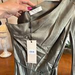 Bec & Bridge  Classic Silk Asym Midi Dress Green One Shoulder Size 6 Photo 3