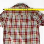 Red Plaid Flannel Long Sleeve Button Down Birch Black Small Photo 7
