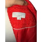 Ann Taylor LOFT Orange Boucle Blazer Jacket Size 10 Photo 6