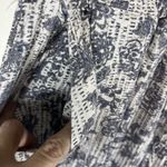 Royalty For Me Women's High Rise Frayed Linen ankle Pants Size XL Blue Floral Photo 5