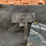 Gracia NEW  Black Puffy Sleeve Shirt Photo 4